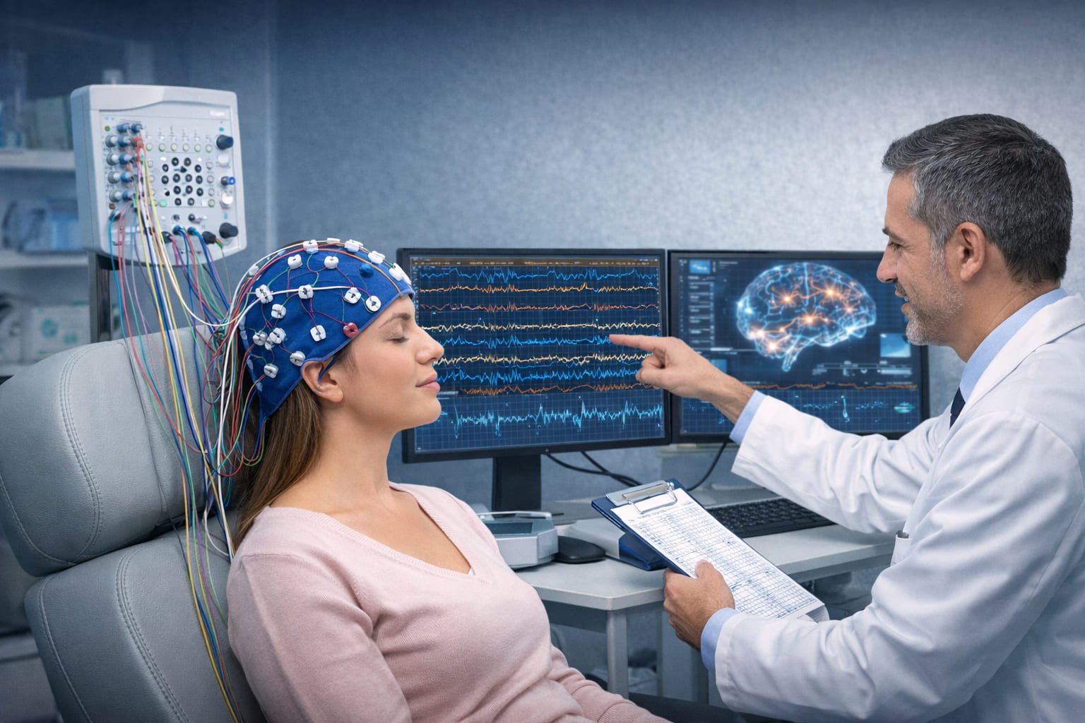 Realización de estudio e interpretación de electroencefalograma